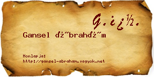 Gansel Ábrahám névjegykártya